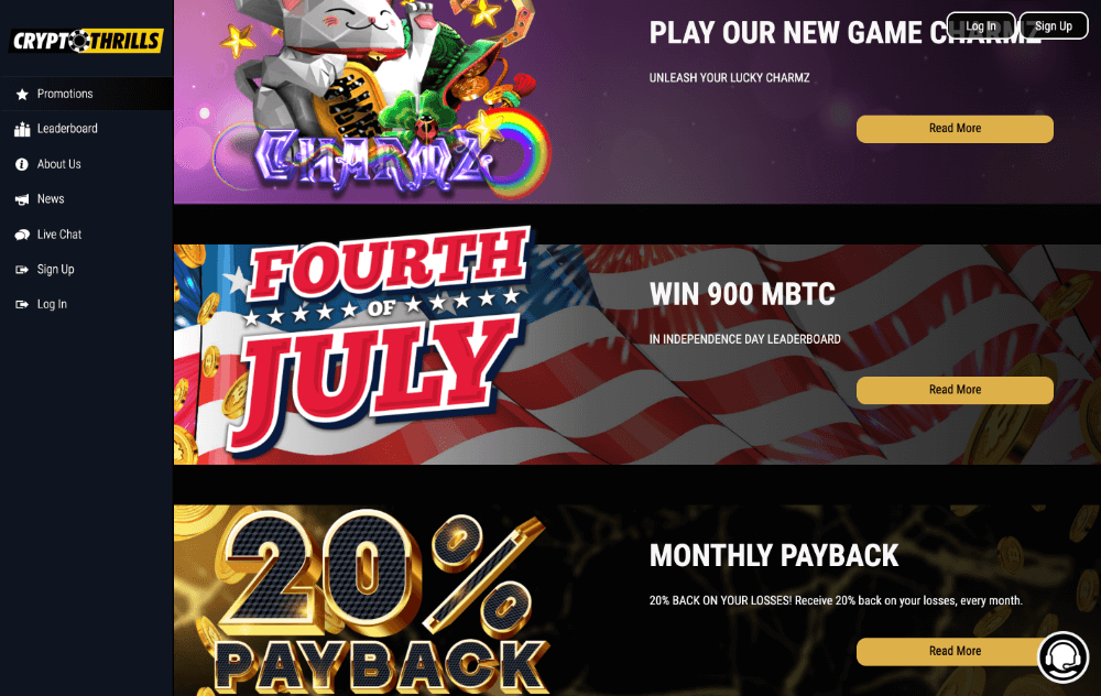 Crypto Thrills Casino Bonus and Promotions