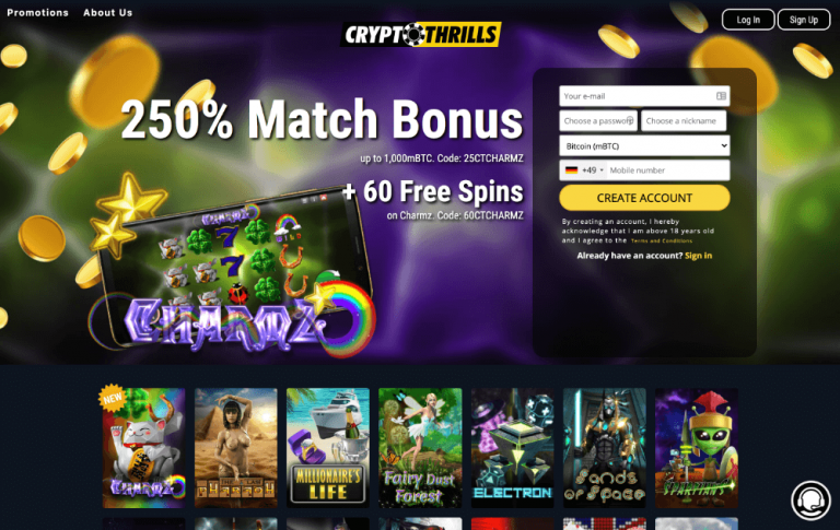 crypto thrills casino no deposit bonus 2022