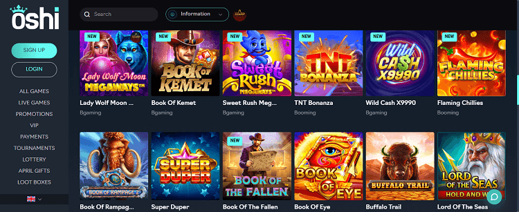 Oshi Casino Games