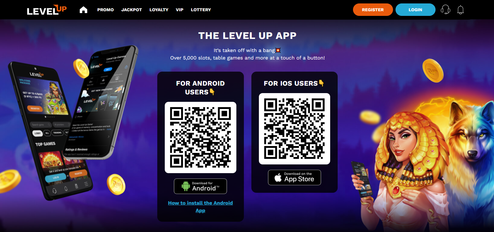 Level Up Mobile Casino App