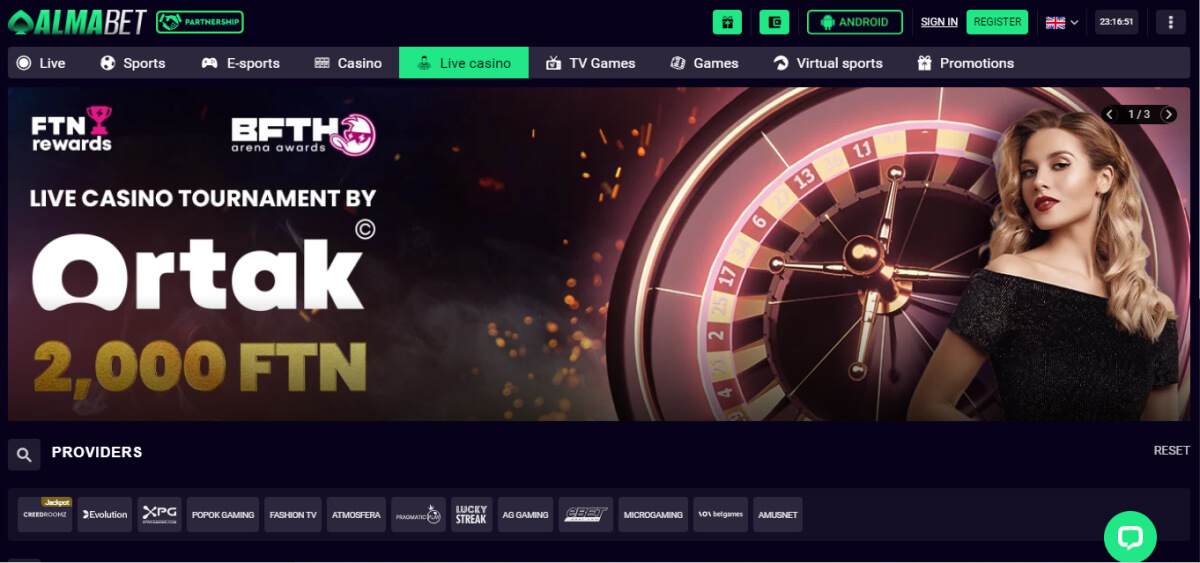 Almabet Casino Live Games