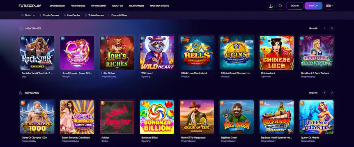 FuturePlay Casino New and Top Games