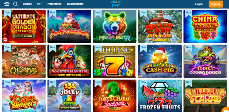 CrazePlay Casino Review - Gaming (1)